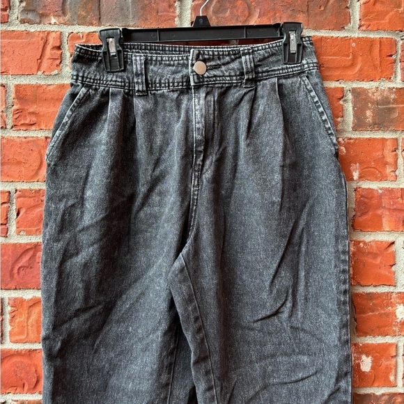 Who What Wear Womens 2 Black Stone Wash High Waist Barrel Jeans - Picture 2 of 8